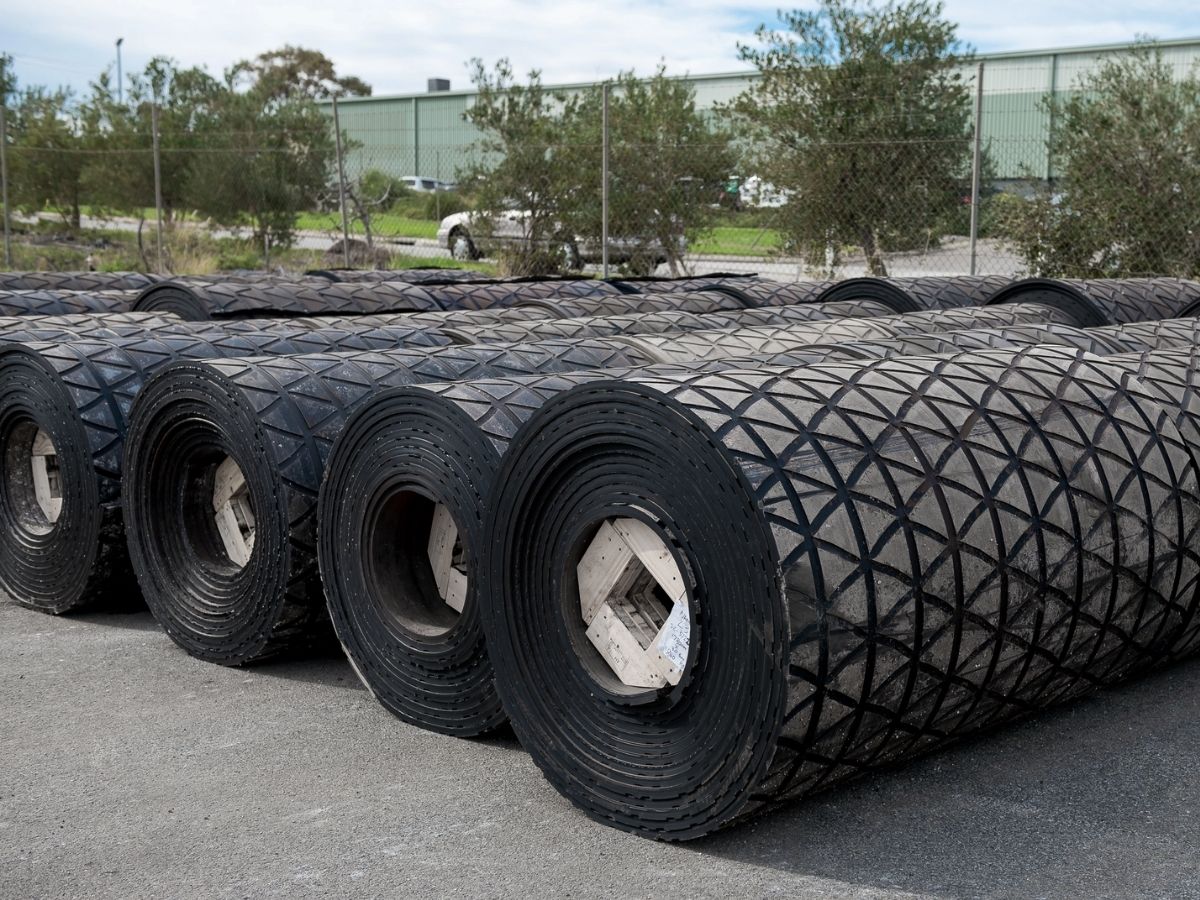 Stacked DairyGrip long rolls ready for delivery