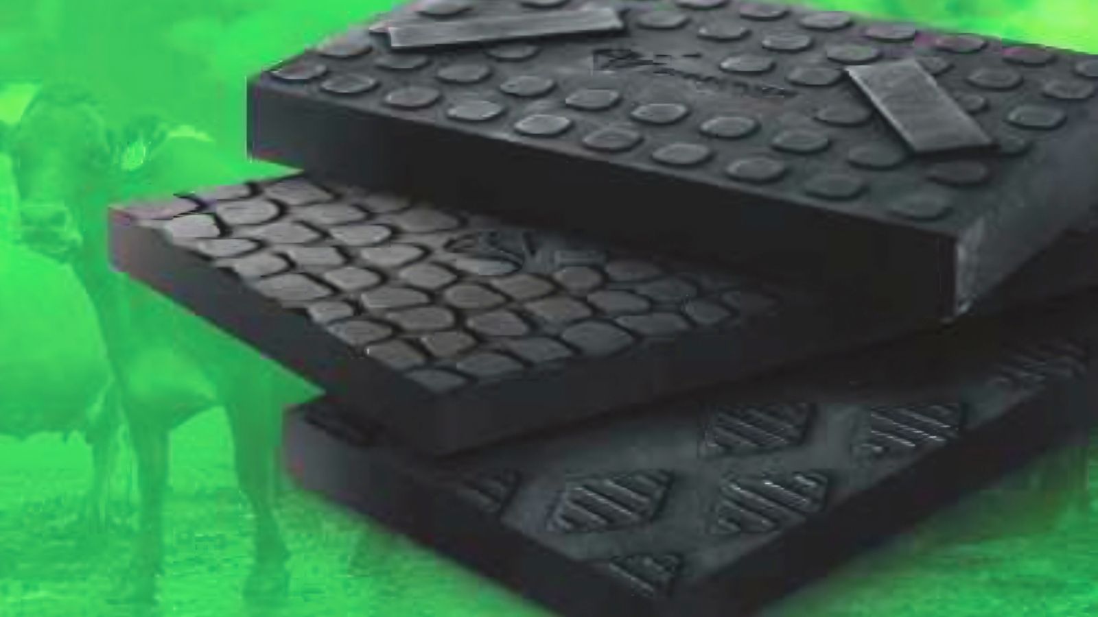 Stack of RubberGem Agri rubber flooring mats